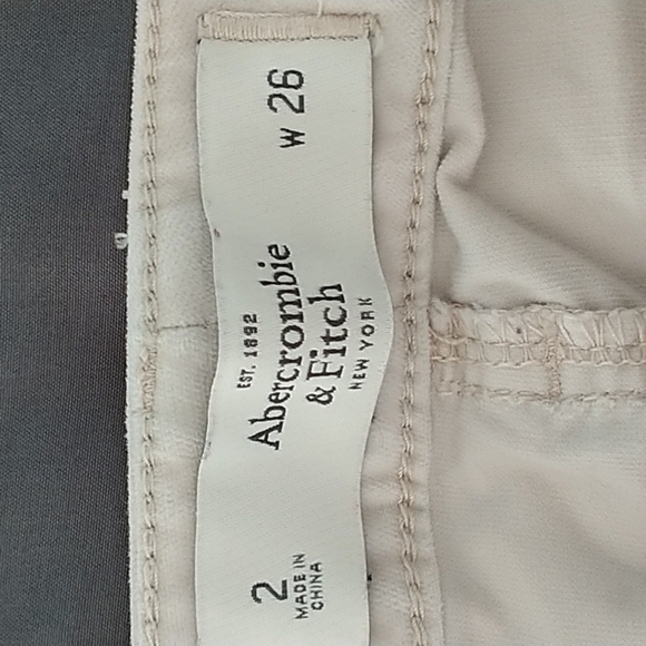 Abercrombie & Fitch Skinny Jeans Beige Sz 2 W26 - Picture 6 of 8